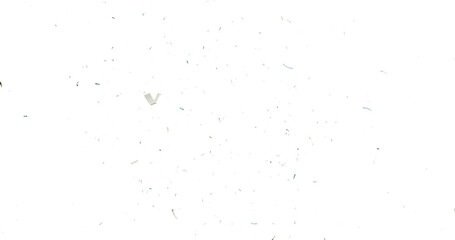 3d Render Realistic Confetti explosion falling on transparent background. 3d render of confetti floating isolated on transparent background. PNG illustration. 