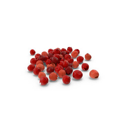 Pile of Red Berries or Peppercorns Isolated on Transparent Background