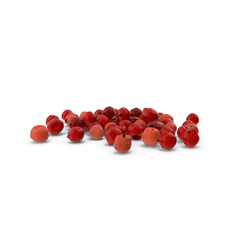 Pile of Red Berries or Peppercorns Isolated on Transparent Background