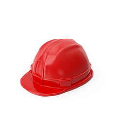 Red Safety Helmet isolated on transparent background