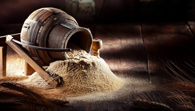 quern grinding grain into flour