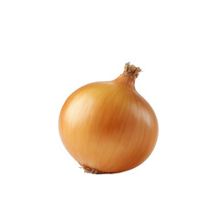Fresh yellow onion isolated on a white background. A vibrant and healthy ingredient perfect for culinary use, adding flavor and nutrition to various dishes.