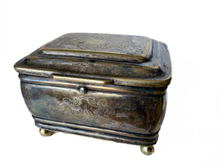 antique silver jewelry box	