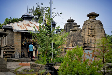 Fototapeta premium Baijnath Temple near Kausani Garur – Ancient Shiva Temple in Uttarakhand’s Scenic Hills