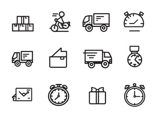 On-Time Delivery Line Art Improves Business Efficiency