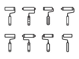 Paint Roller Line Art Perfect Tool For Smooth Walls