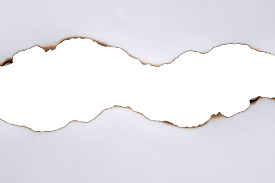 burn white paper sheet burnt edges.burnt effect with flame and ash. Torn and scorched paper texture,hole in burn paper,Burnt paper holes isolated