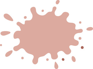 Dusty Rose Paint Splash Vector Icon.