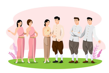 Bride and groom character set in modern style vector illustration
