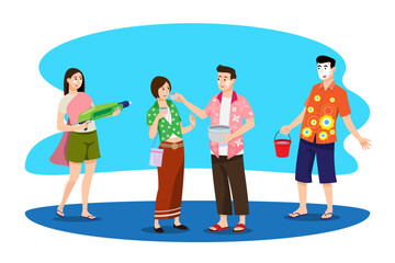 Teen character set in modern style vector illustration