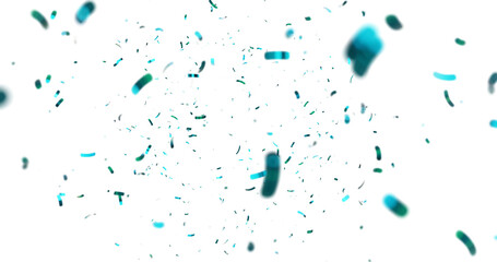 Multicolor confetti abstract background, Realistic Confetti on transparent PNG Festive decorative tinsel element for design. Colorful confetti explosion isolated on transparent background. 3D Confeti