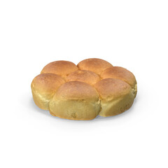 Cluster of Soft Bread Rolls Isolated on Transparent Background