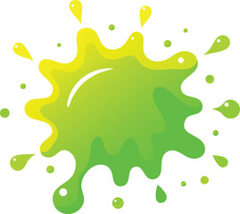 Luminous Paint Splash Vector On transparent.