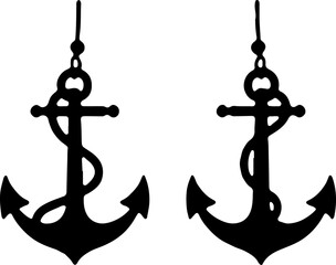 Nautical Anchor Icons Collection" vector bundle