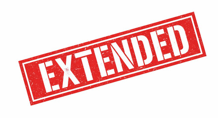 Extended red rubber stamp grunge vector illustration icon