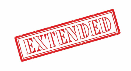 Extended red grunge rubber stamp vector illustration seal.