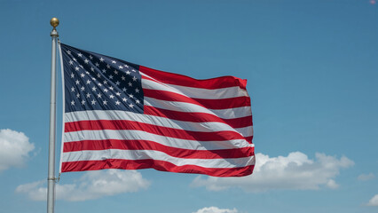 Obraz premium Image of the American flag waving