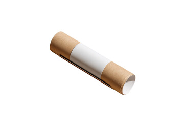 Cylindrical cardboard tube with blank label