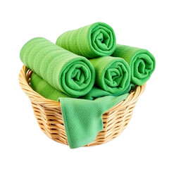 colorful towels in a basket