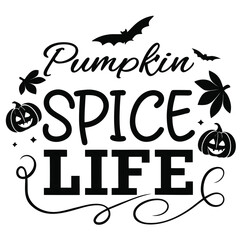 Halloween Typogoraphy,  Spooky halloween colorful typography design with a transparent background featuring a frightful quote