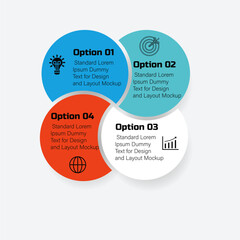 Business data visualization-Timeline infographic design with 4 steps circle vector element for business template, modern diagram, process, technology, digital marketing, data presentation