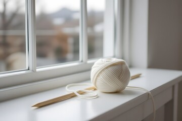 Cozy Knitting Project by the Window