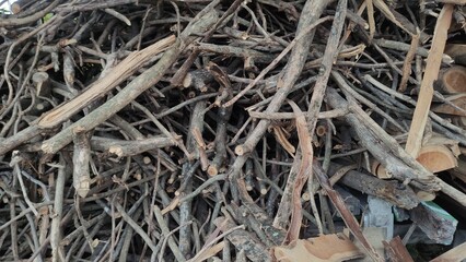 Stacked Wood Logs Pattern for Winter Heating and Rustic Backgrounds, Stacked wooden logs with natural tree rings and rough textures.	
