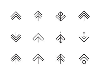 Share Arrow Line Art Represents Sharing Ideas