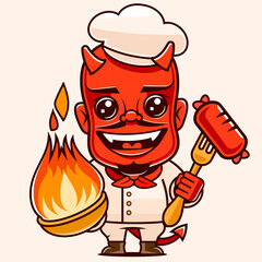 Minimalist Illustration of Cooking Pots 