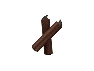 wafer sticks icon 3d illustration render