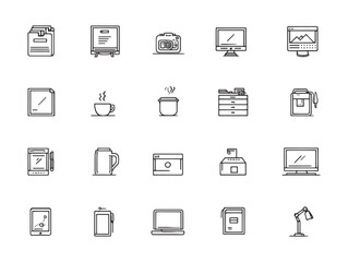 Sidebar Layout Line Art Clean Modern Design Interface
