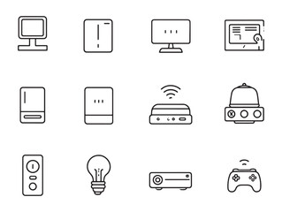 Smart Home Hub line art for modern living