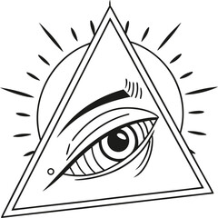 Iris icon showing an eyeball with a heart-shaped pupil and long eyelashes, a beautiful vector illustration of a woman's eye