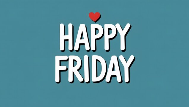 A vibrant and joyful typographic expression symbolizing the universal excitement and positive sentiment that accompanies the culmination of the work week, ushering in the weekend