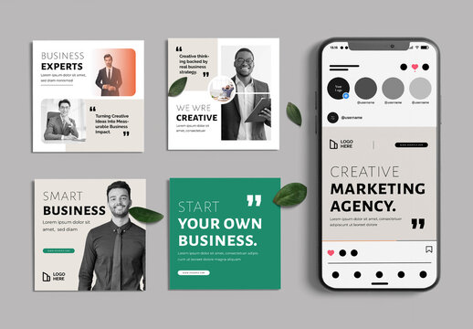 Modern Creative Editable Business Marketing Social Media Template