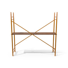 Construction Scaffold Structure Isolated on Transparent Background