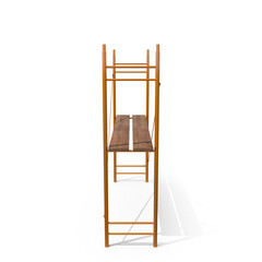 Construction Scaffold Structure Isolated on Transparent Background