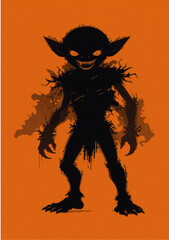 Halloween themed alien vector illustration 