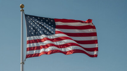 Obraz premium Image of the American flag waving