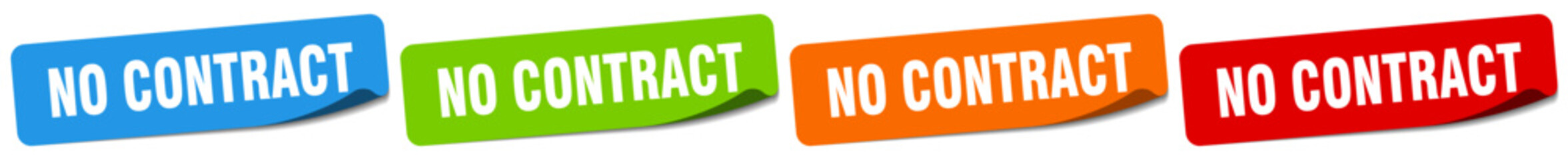 NO CONTRACT STICKER