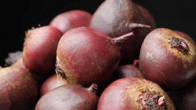 Unpeeled Red Beetroot Close-Up, Fresh from the Farm
