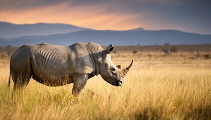 Obraz premium rhino in the grass