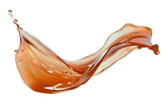 Liquid swirl creates an artistic display of rich brown hues in a graceful, flowing motion