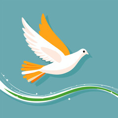 Vector illustrations of the Indian flag, pigeon, patriotic symbols, and festive elements – ideal for Independence Day designs, cultural celebrations, and national pride events in India