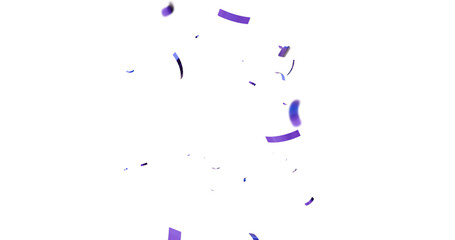 Confetti Celebrations Party Background Design. Colorful confetti isolated on transparent background. Holiday effect, 3d Rendering Transparent Confeti.