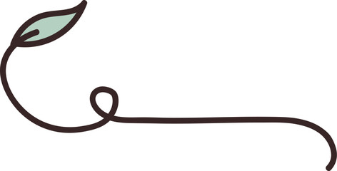 Curved Line with Leaf Divider