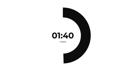  Icon, timer, clock, countdown, PNG, symbol. PNG vector design for overlay in user interface. Transparent timer illustration for business, web and digital equipment graphics.