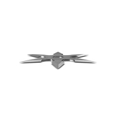 Metal Ninja Throwing Star (Shuriken) Isolated on Transparent Background