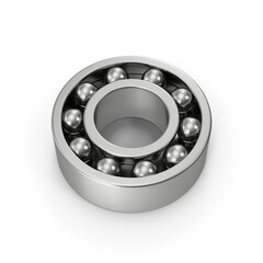 Metal Ball Bearing Isolated on Transparent Background