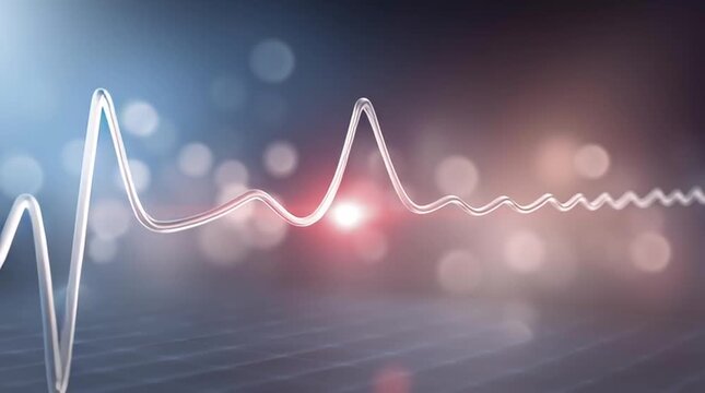 Abstract Pulse: A stunning visual representation of a pulse wave, suggesting the ebb and flow of life or the dynamic pulse of innovation.